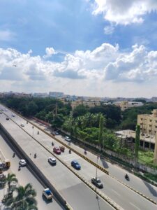 a highway with cars on it